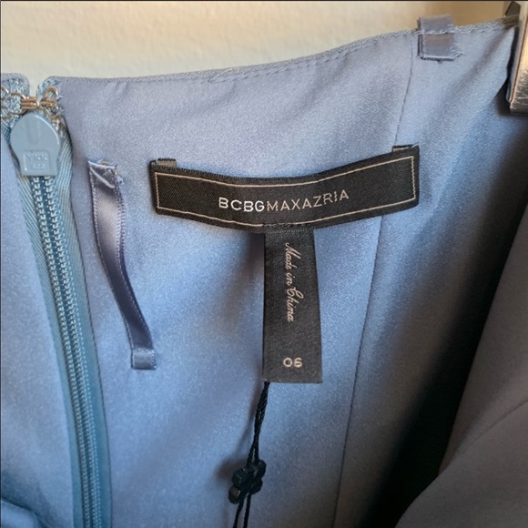 BCBG Blue off shoulder Dress size 6 - Picture 5 of 6